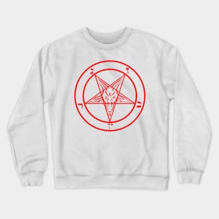 Red Baphomet Pentagram of The Church of Satan Crewneck Sweatshirt